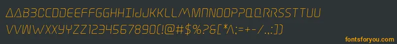 Шрифт Elitedangersemital – оранжевые шрифты на чёрном фоне