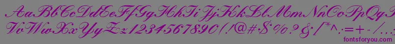 KastlebRegular Font – Purple Fonts on Gray Background