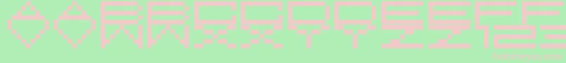 Fonte M37 – fontes rosa em um fundo verde