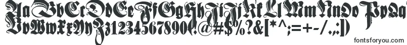 Schmaleanzeigenschriftzier-fontti – Koristeelliset fontit
