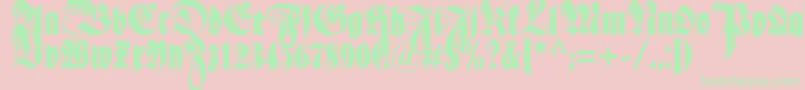 Schmaleanzeigenschriftzier Font – Green Fonts on Pink Background