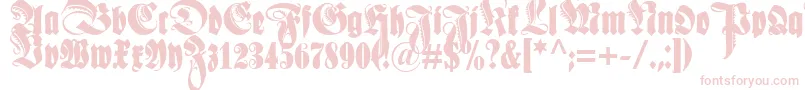 Schmaleanzeigenschriftzier Font – Pink Fonts on White Background