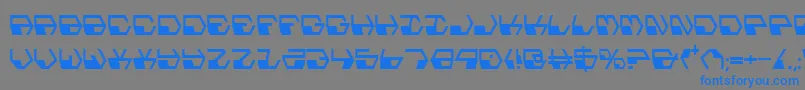 フォントDeranianc – 灰色の背景に青い文字