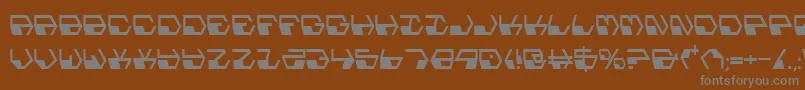 フォントDeranianc – 茶色の背景に灰色の文字