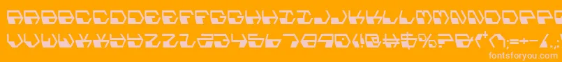 Deranianc Font – Pink Fonts on Orange Background