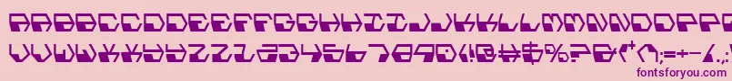 フォントDeranianc – ピンクの背景に紫のフォント
