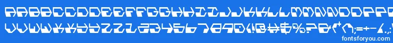 Deranianc Font – White Fonts on Blue Background