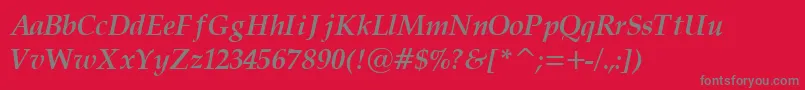 PobiR Font – Gray Fonts on Red Background