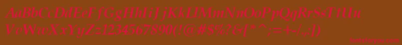 PobiR Font – Red Fonts on Brown Background