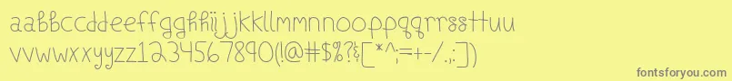 ShipsInTheNight Font – Gray Fonts on Yellow Background