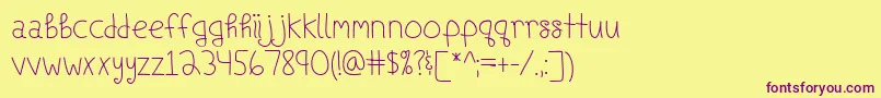 ShipsInTheNight Font – Purple Fonts on Yellow Background