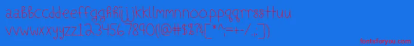 ShipsInTheNight Font – Red Fonts on Blue Background