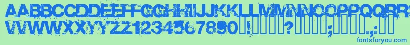 Base Font – Blue Fonts on Green Background