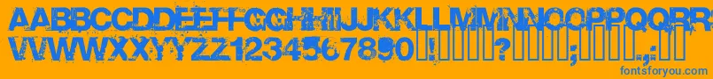 Base Font – Blue Fonts on Orange Background