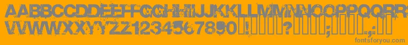 Base Font – Gray Fonts on Orange Background