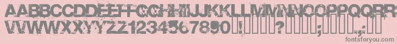 Base Font – Gray Fonts on Pink Background