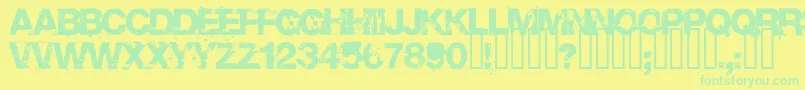 Base Font – Green Fonts on Yellow Background