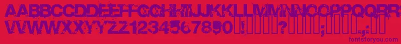 Base Font – Purple Fonts on Red Background