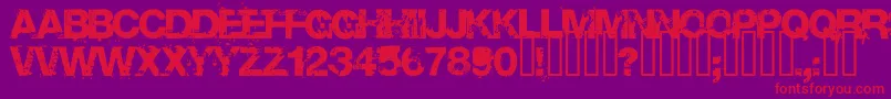 Base Font – Red Fonts on Purple Background