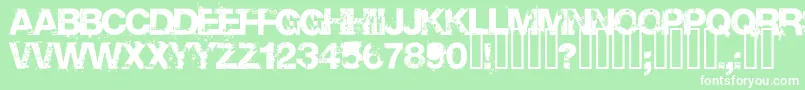 Base Font – White Fonts on Green Background