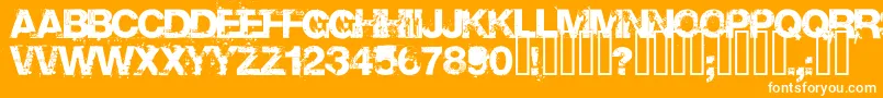 Base Font – White Fonts on Orange Background