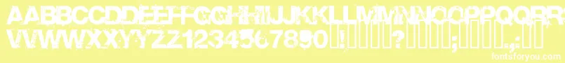 Base Font – White Fonts on Yellow Background