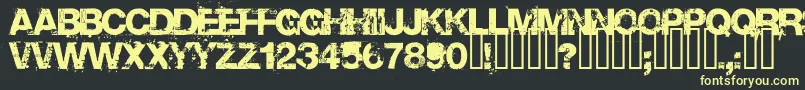 Base Font – Yellow Fonts on Black Background