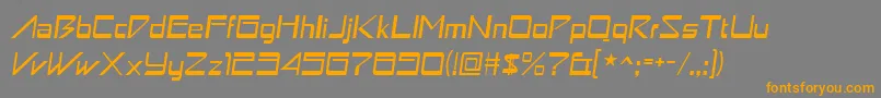 AstronBoyItalic Font – Orange Fonts on Gray Background