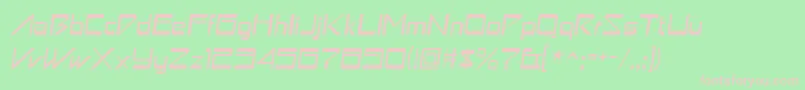 AstronBoyItalic Font – Pink Fonts on Green Background