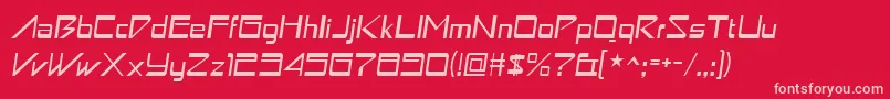 AstronBoyItalic Font – Pink Fonts on Red Background