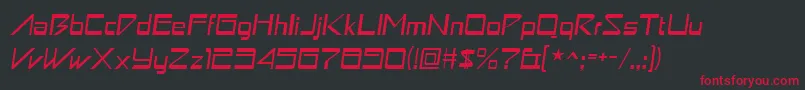 AstronBoyItalic Font – Red Fonts on Black Background