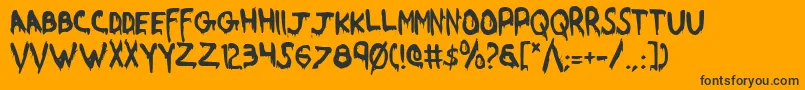 Werebeastc Font – Black Fonts on Orange Background