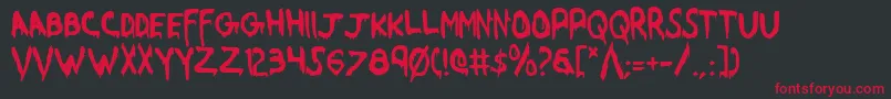 Werebeastc-Schriftart – Rote Schriften auf schwarzem Hintergrund