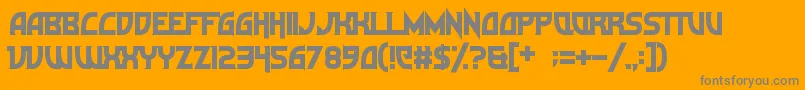 Ultramarine Font – Gray Fonts on Orange Background