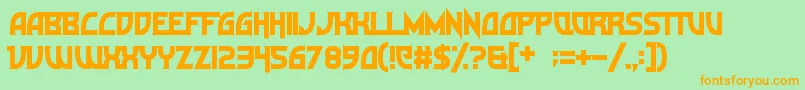 Ultramarine Font – Orange Fonts on Green Background