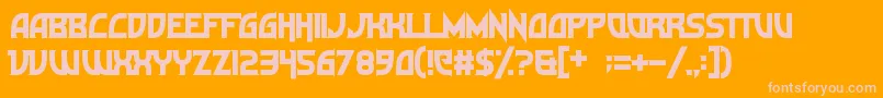 Ultramarine Font – Pink Fonts on Orange Background