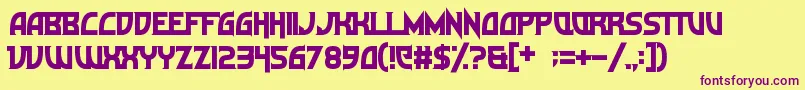 Ultramarine Font – Purple Fonts on Yellow Background