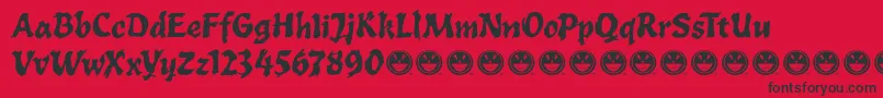 ToxiaFre Font – Black Fonts on Red Background