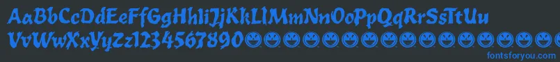 ToxiaFre Font – Blue Fonts on Black Background