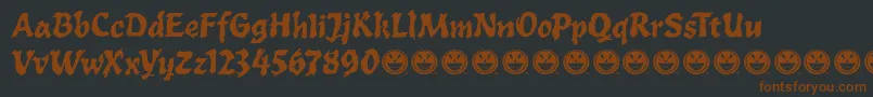 ToxiaFre Font – Brown Fonts on Black Background