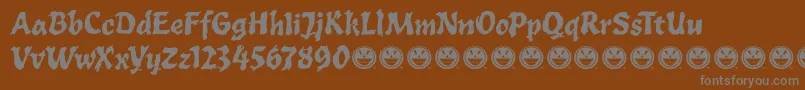 ToxiaFre Font – Gray Fonts on Brown Background