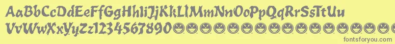 ToxiaFre Font – Gray Fonts on Yellow Background