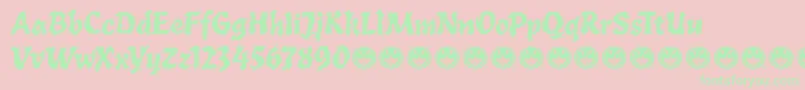 ToxiaFre Font – Green Fonts on Pink Background