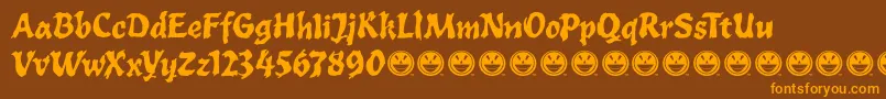 ToxiaFre Font – Orange Fonts on Brown Background