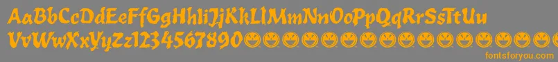 ToxiaFre Font – Orange Fonts on Gray Background