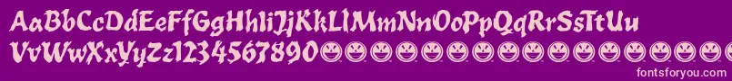ToxiaFre Font – Pink Fonts on Purple Background
