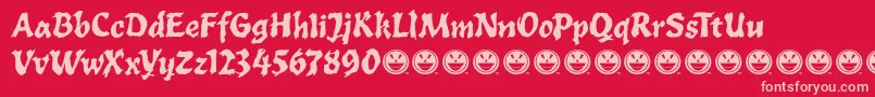 ToxiaFre Font – Pink Fonts on Red Background