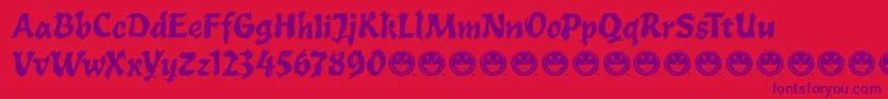 ToxiaFre-Schriftart – Violette Schriften auf rotem Hintergrund
