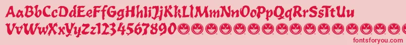 ToxiaFre Font – Red Fonts on Pink Background