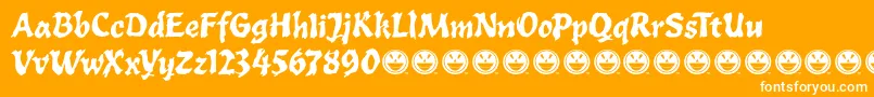 ToxiaFre Font – White Fonts on Orange Background